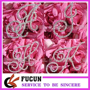 Crystal rhinestone letter Bouquet Jewelry Picks