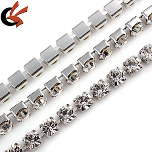 wedding cake decoration crystal beaded silver rhinestone chain