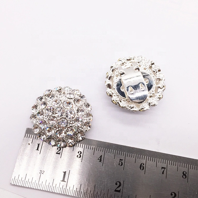 wholesale metal material shoe clip accessories rhinestone round arch shoe buckle style for shoes