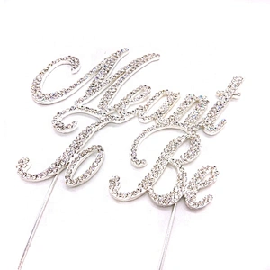 Crystal Diamante Monogram Meant to Be cake topper