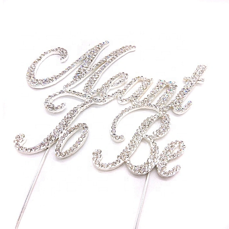 Crystal Diamante Monogram Meant to Be cake topper