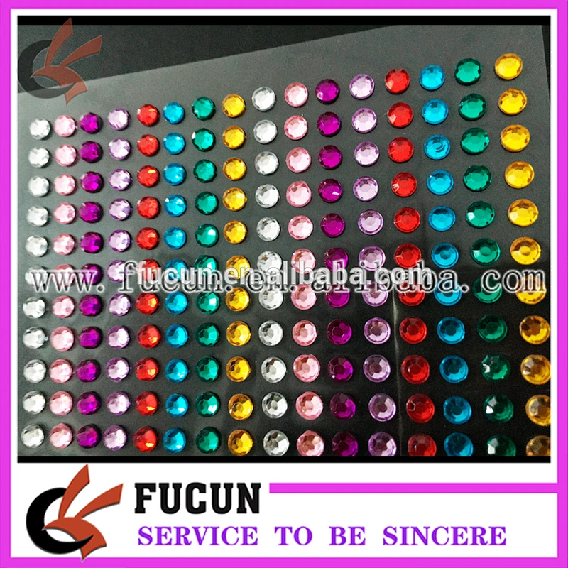 multi gem sticker sheet for Home rhinestone Decoration Use and wall decoration sticker