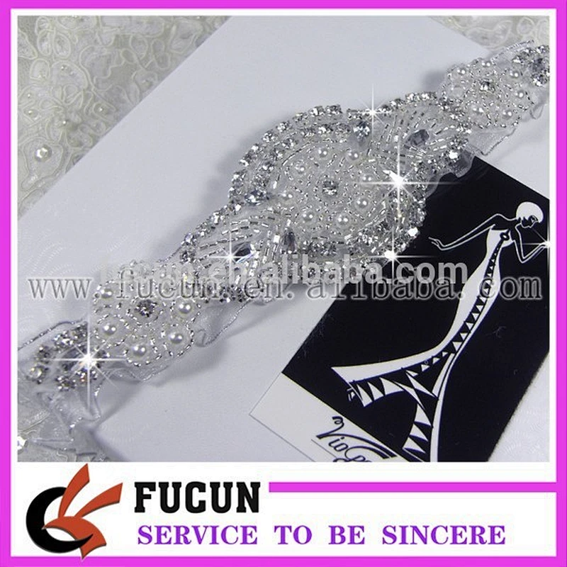high quality iron on rhinestone appliques for wedding garment accessories