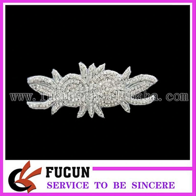 Newest crystal rhinestone applique of the bride dresses