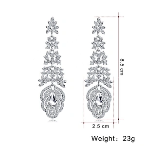 Stunning Gold Wedding crystal Rhinestone Earrings