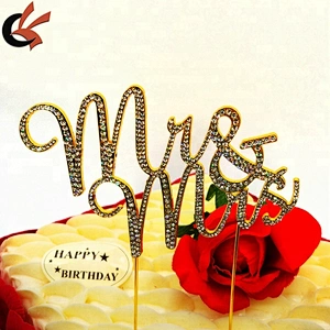 sparkling rhinestone silver Mr & Mrs Bride and Groom Wedding Cake Topper