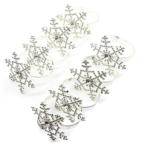 wholesale crystal rhinestone snowflake napkin ring