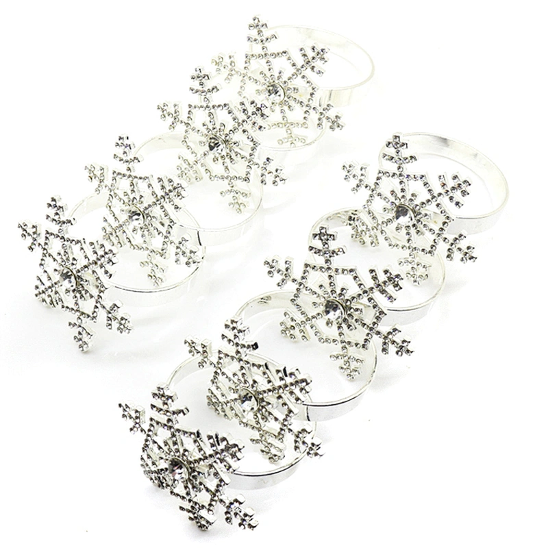 wholesale crystal rhinestone snowflake napkin ring