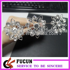 New design crystal metal artificial flowers bouquet for wedding decorations
