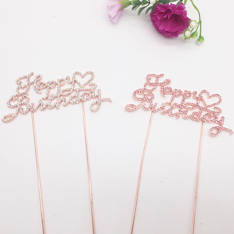 birthday party supplies new arrivals designs interweaving letters happy birthday cake topper