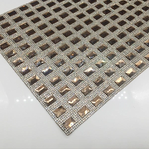 New Product Diamond Crystal Rhinestone Adhesive Sticker Glue Mesh Sheet Guangzhou Factory Supplier