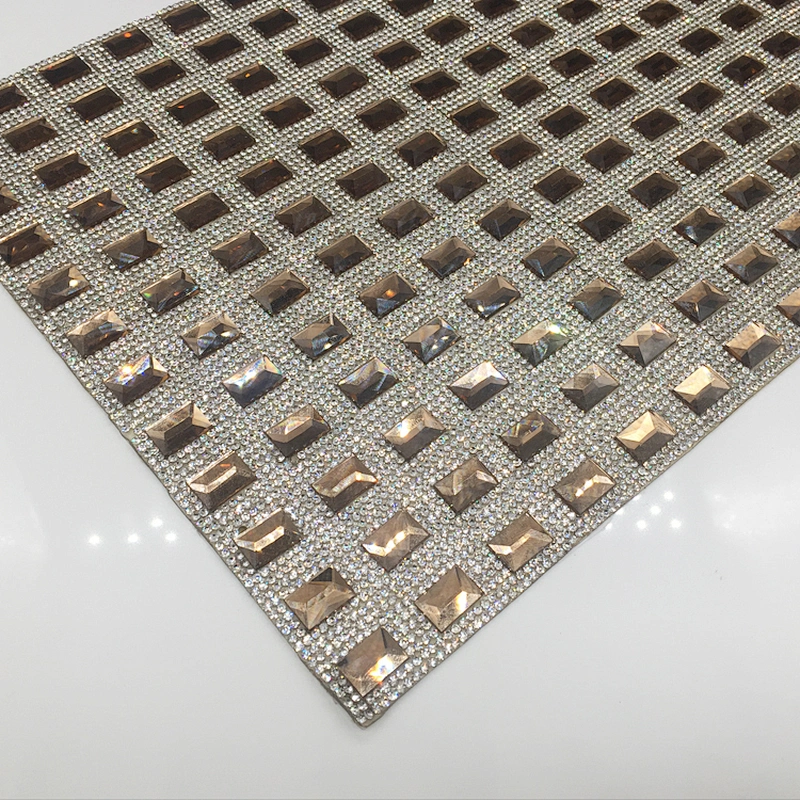 New Product Diamond Crystal Rhinestone Adhesive Sticker Glue Mesh Sheet Guangzhou Factory Supplier