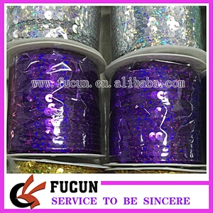 Hot selling 6mm flat round PVC paillette sequins trimming for garment