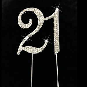 Number 15 rhinestone Cake Topper Wedding Anniversary Birthday Number cake topper