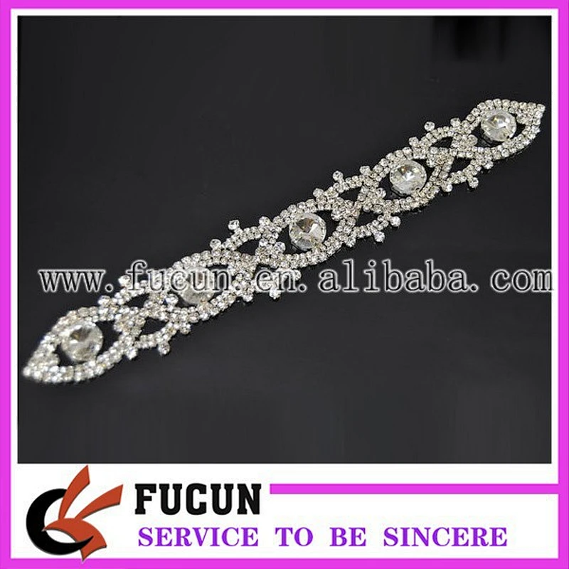 Crystal Rhinestone Chain Applique Trim Bridal Dress Sewing Crafts