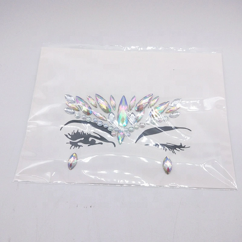 Festival party Temporary Tattoos adhesive face Jewels and body crystal stickers