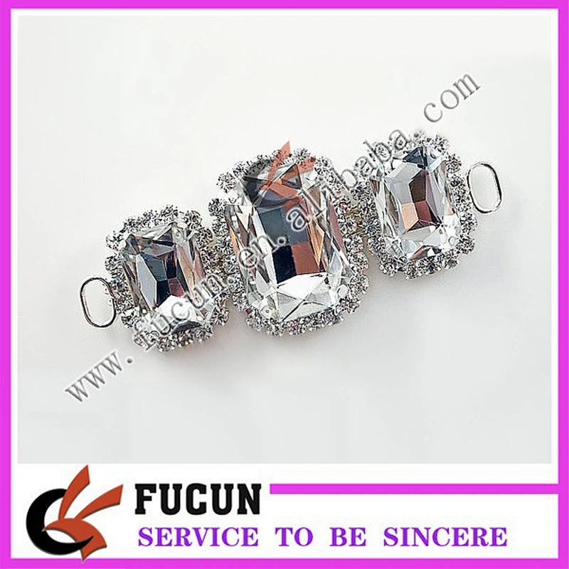 BIKINI SILVER CRYSTAL RHINESTONE CONNECTOR STUNNING ON STAGE