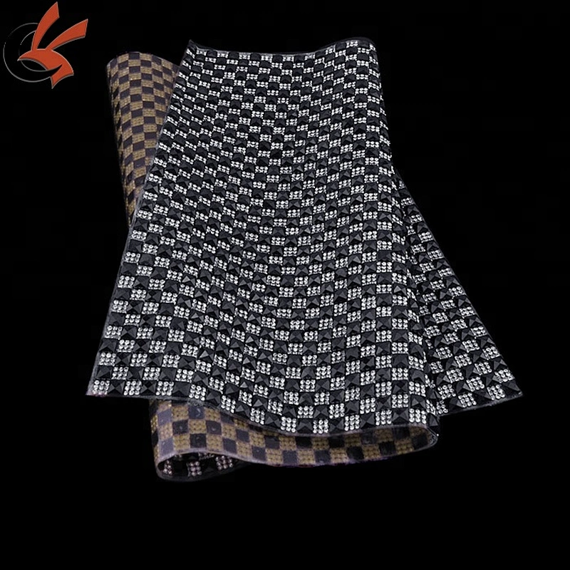 40*24cm hot fix crystal rhinestone mesh for shoe decoration