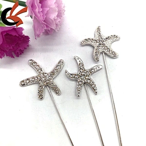 Party Birthday Decoration Silver Star crystal cake topper