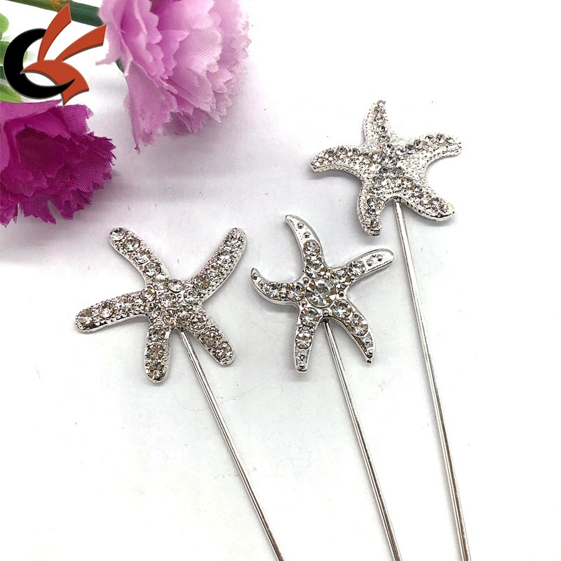 Party Birthday Decoration Silver Star crystal cake topper