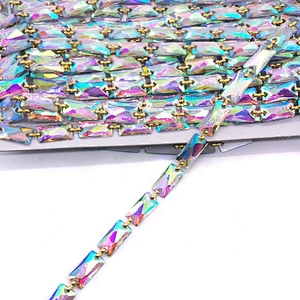 Handmade  AB clear resin Rhinestone Trim
