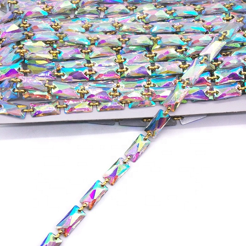 Handmade  AB clear resin Rhinestone Trim