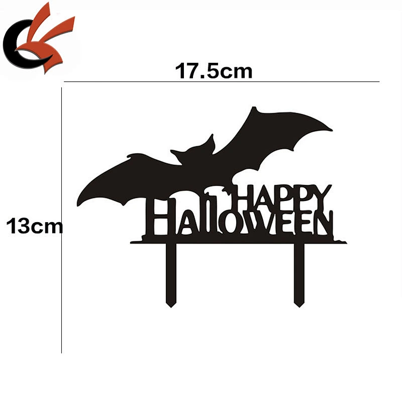 Halloween party cake decorations Happy Halloween with Bat Acrylic cake topper