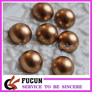 green half round plastic pearl bead
