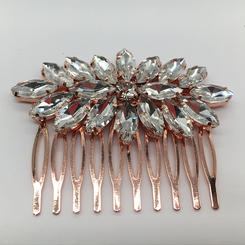 Wedding Jewelry Alloy hot sale bridal crystal hair comb for Bride