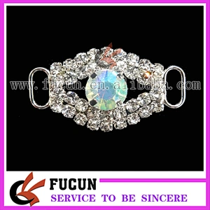 Top AAA crystal Rhinestone Bikini Center Connector Rhinestone Buckle