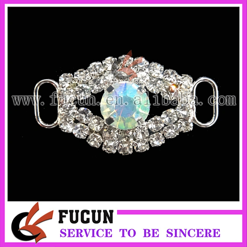 Top AAA crystal Rhinestone Bikini Center Connector Rhinestone Buckle