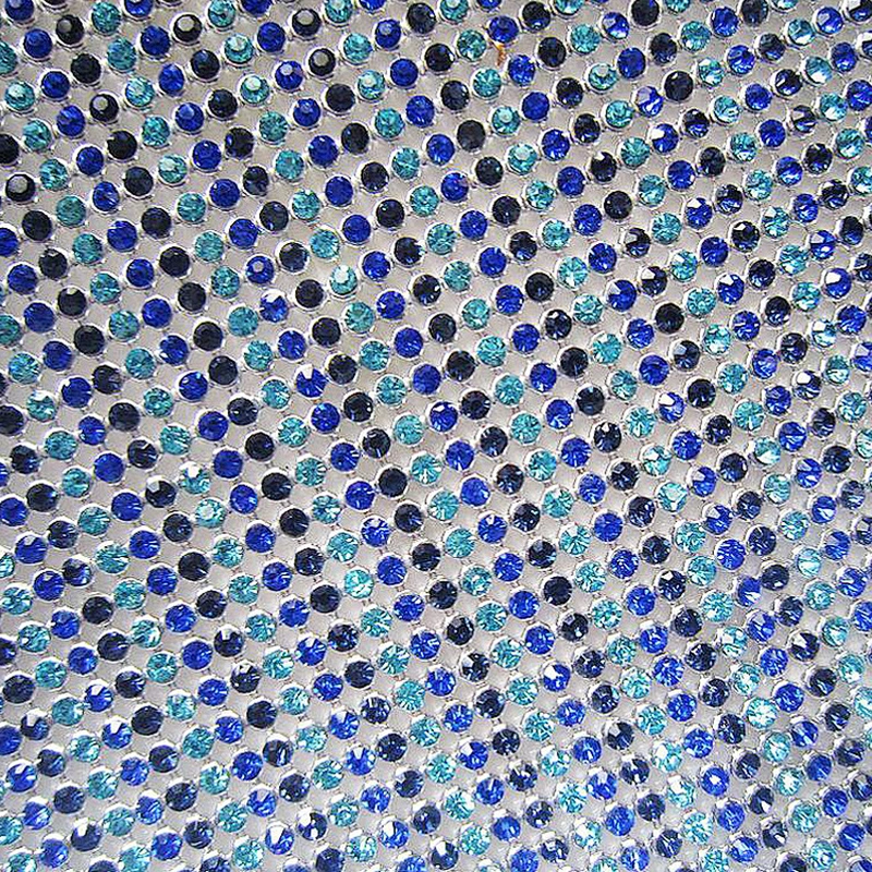 Factory Sale 3mm Assorted Color Hotfix Rhinestone Aluminum Mesh for Decorative