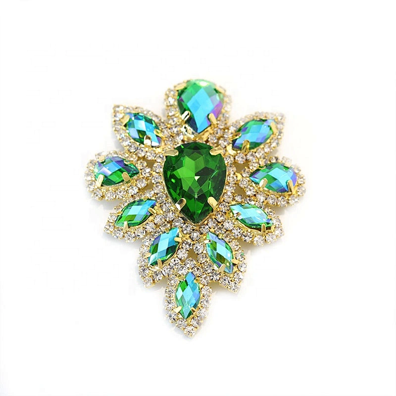 Indian Wedding Bridal Flatback Crystal Diamante Vintage Colored Resin Stone Headpiece Applique