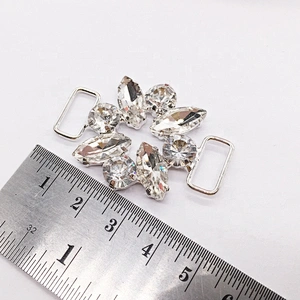 4.5cm Glass Crystal Rhinestone Buckle Swimwear Bikini Connector