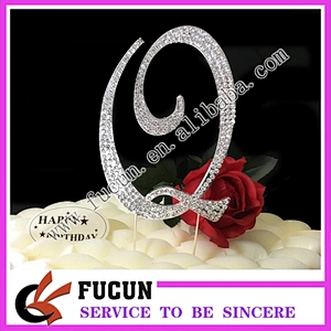Shinning Diamante rhinestone letter Cake Topper for Anniversary