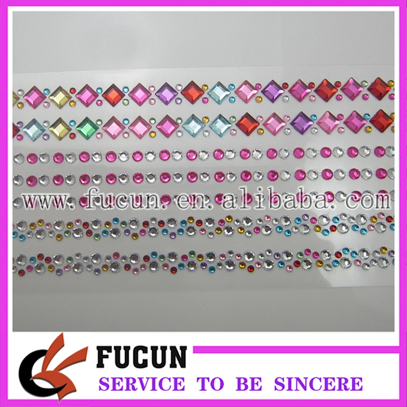 New self-adhesive acrylic mirror sticker, diamond gem sticker