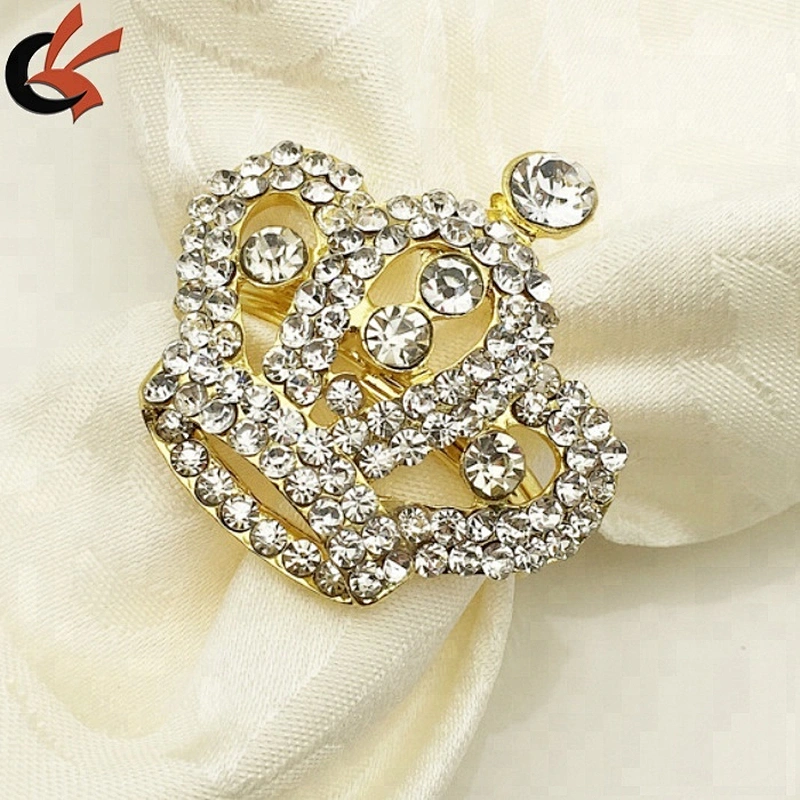 CRYSTAL RHINESTONE DIAMOND CROWN NAPKIN RING HOLDERS