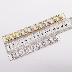 Wholesale Fashion Decorative Crystal Clear Competition Bikini Rhinestone Connector