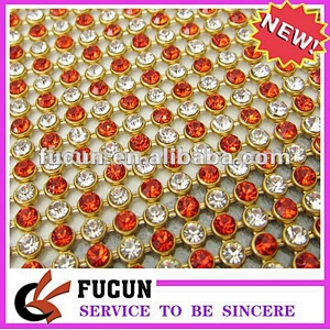 2mm/4mm/6mm Rhinestone Mesh For Clothes Decoration/Shoe Decoration Hot Fix Rhinestone Aluminium Mesh