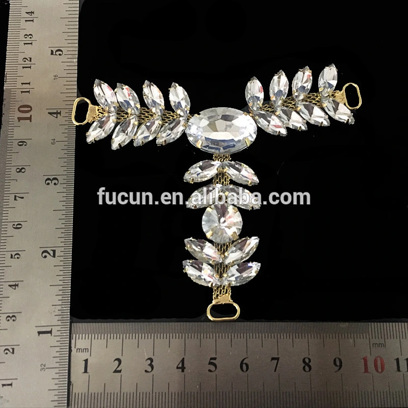 wholesale metal alloyed silver plated crystal shoes accessories buckle