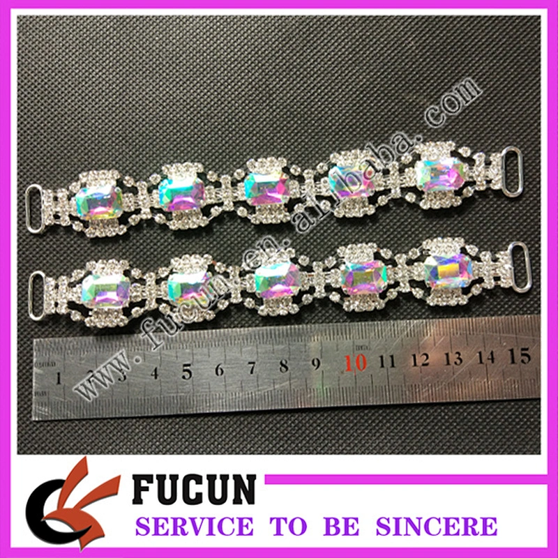 2018 fashion AB clear rhinestone bikini connector for Swimwear Metal Accessories