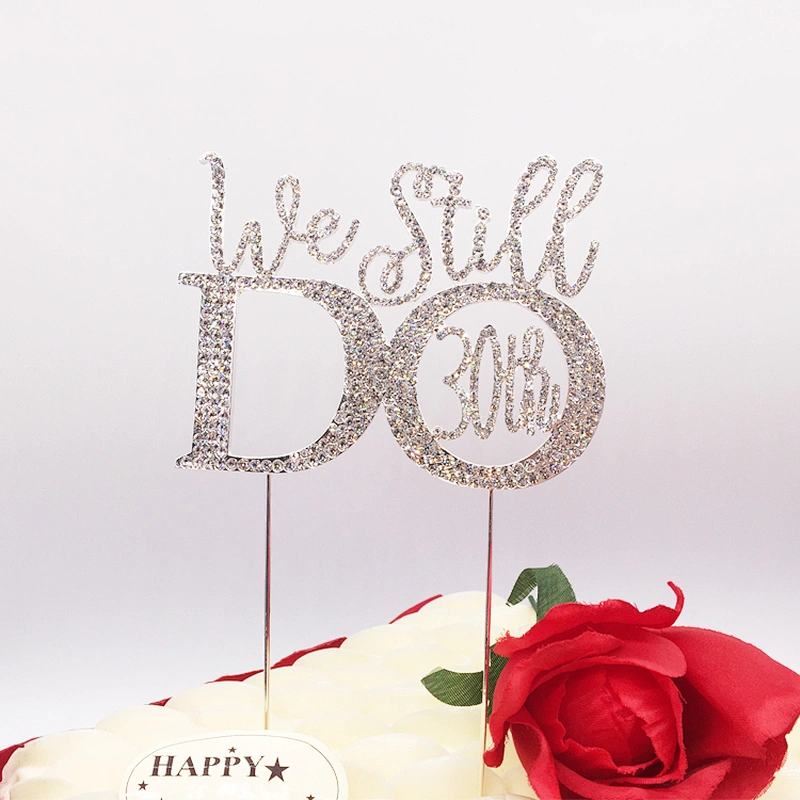 crystal rhinestone deep feeling wedding speech centerpiece wholesale cake topper for decoration