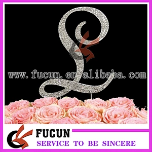 Hot sale crystal diamond rhinestone cake topper wedding decoration centerpieces