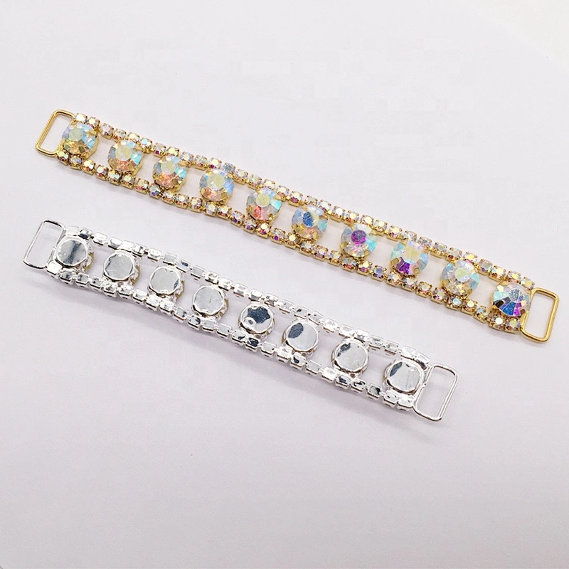 Wholesale Fashion Decorative Crystal Clear Competition Bikini Rhinestone Connector