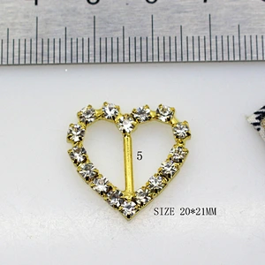 wholesale various shape gold plating crystal rhinestone buckles for wedding