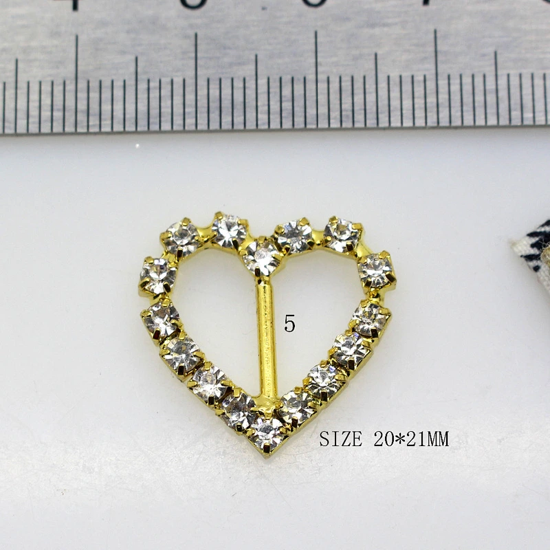 wholesale various shape gold plating crystal rhinestone buckles for wedding