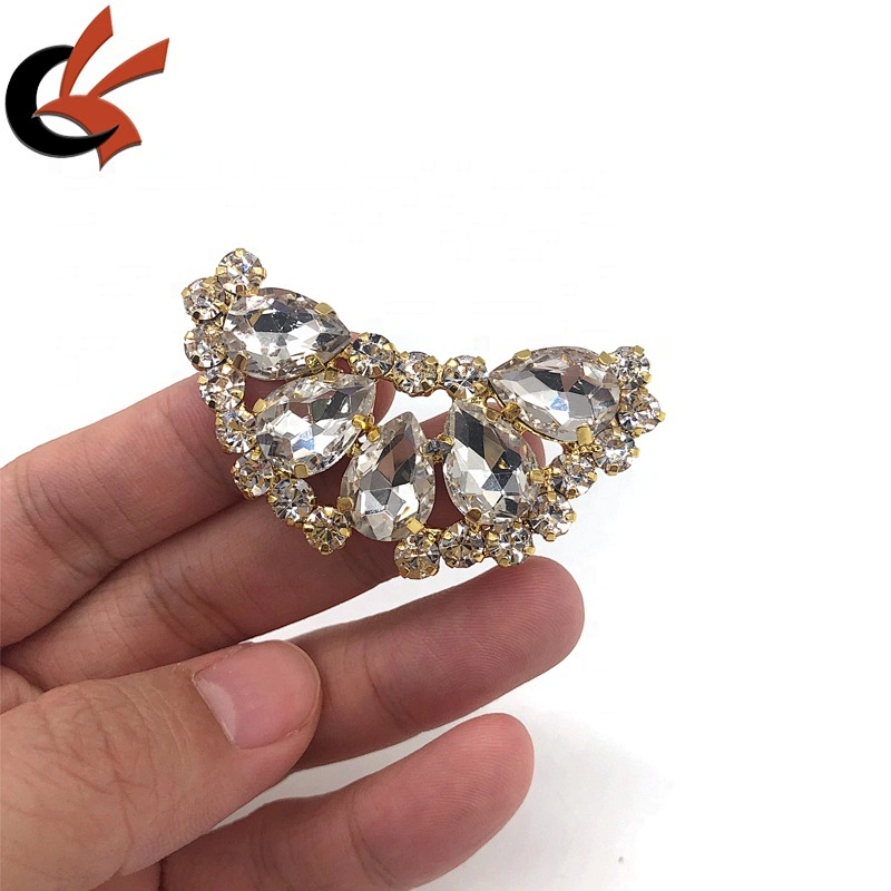 Unique clear crystal rhinestone appliques for shoes decoration