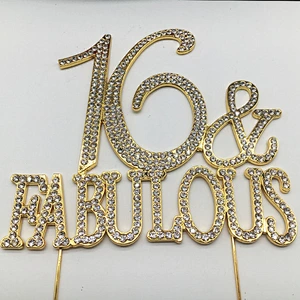 2020 new arrivals 16 fabulous rhinestone cake topper birthday