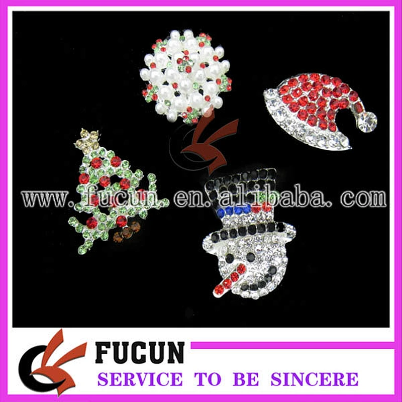 hot sale rhinestone snowman brooch for Christmas decoration