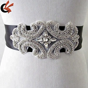 Bride Wedding Accessories, Evening dress,headband hot fix DIY beaded patch